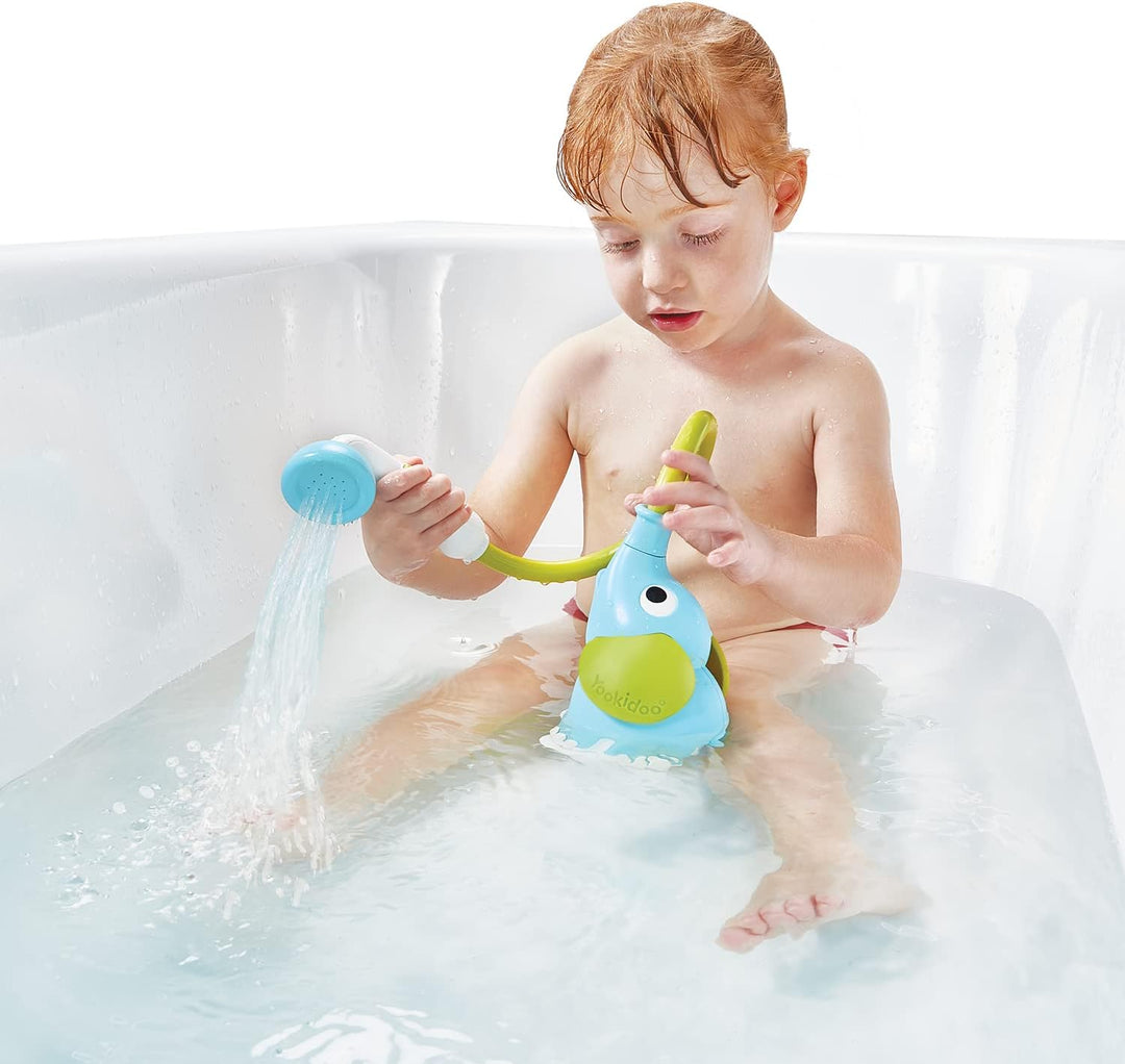 Yookidoo - Duschbrause Elefant, Türkis – Spielzeug für Babys – Badespiel und Dusche Erwachen der Sin