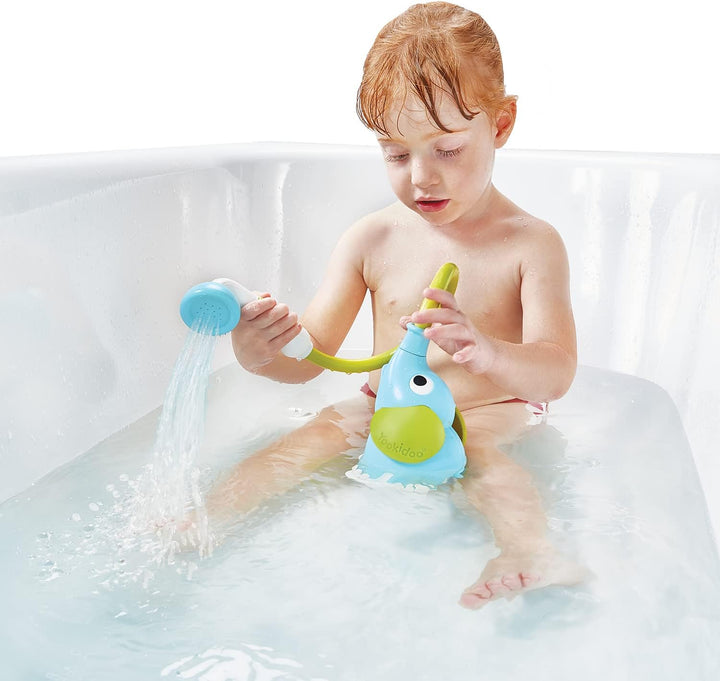 Yookidoo - Duschbrause Elefant, Türkis – Spielzeug für Babys – Badespiel und Dusche Erwachen der Sin