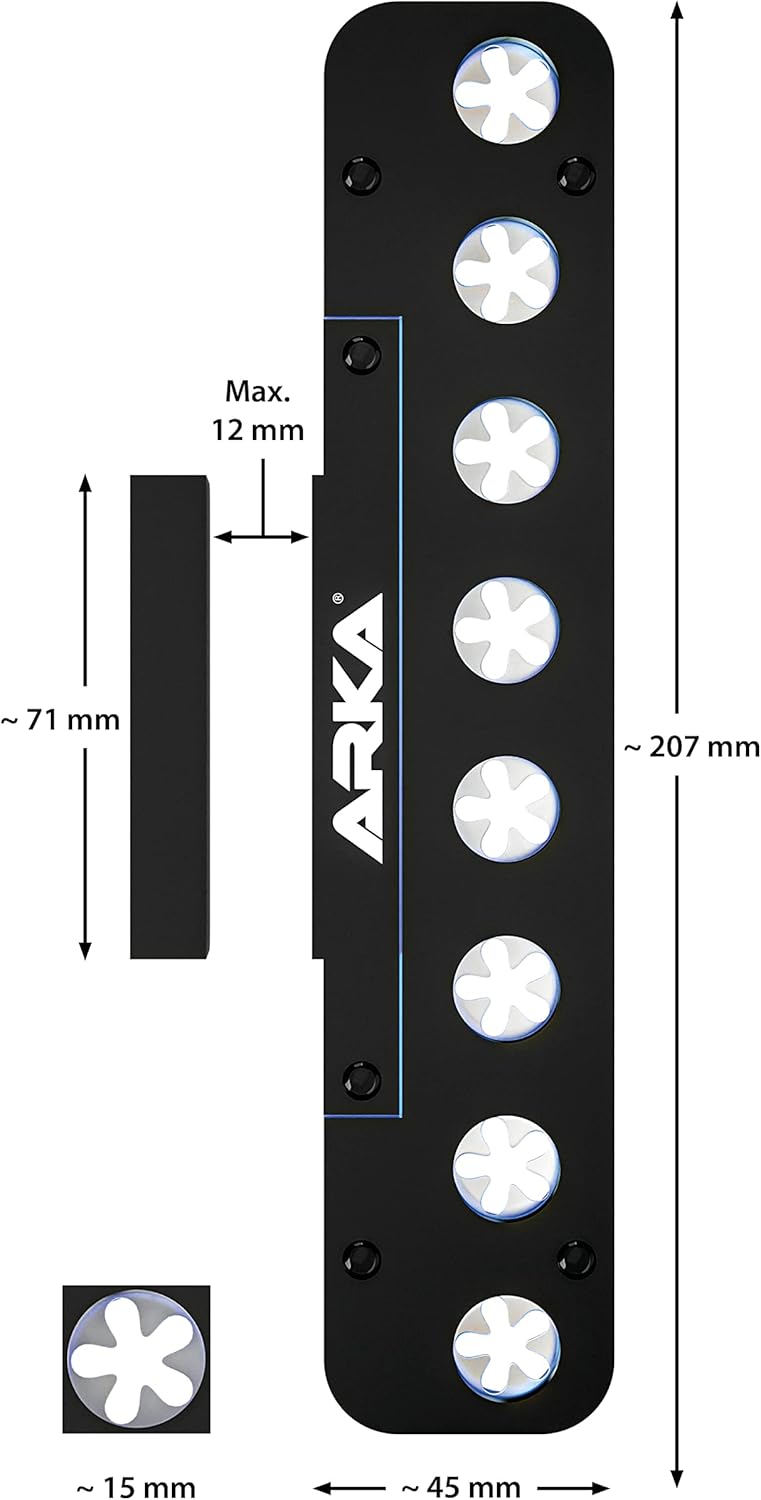 ARKA myREEF®-FRAG Rack | 8 Löcher | Korallen Ableger Halter für jedes Meerwasseraquarium | Für Glass