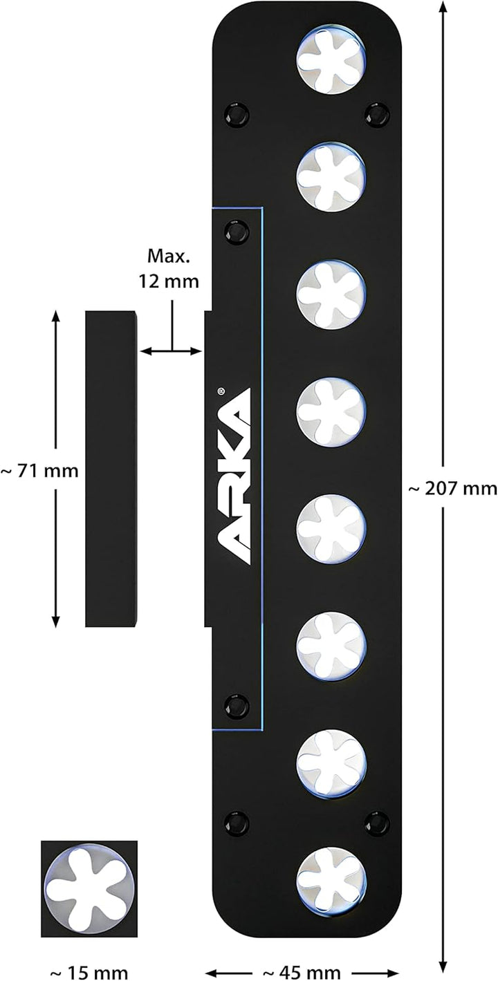 ARKA myREEF®-FRAG Rack | 8 Löcher | Korallen Ableger Halter für jedes Meerwasseraquarium | Für Glass