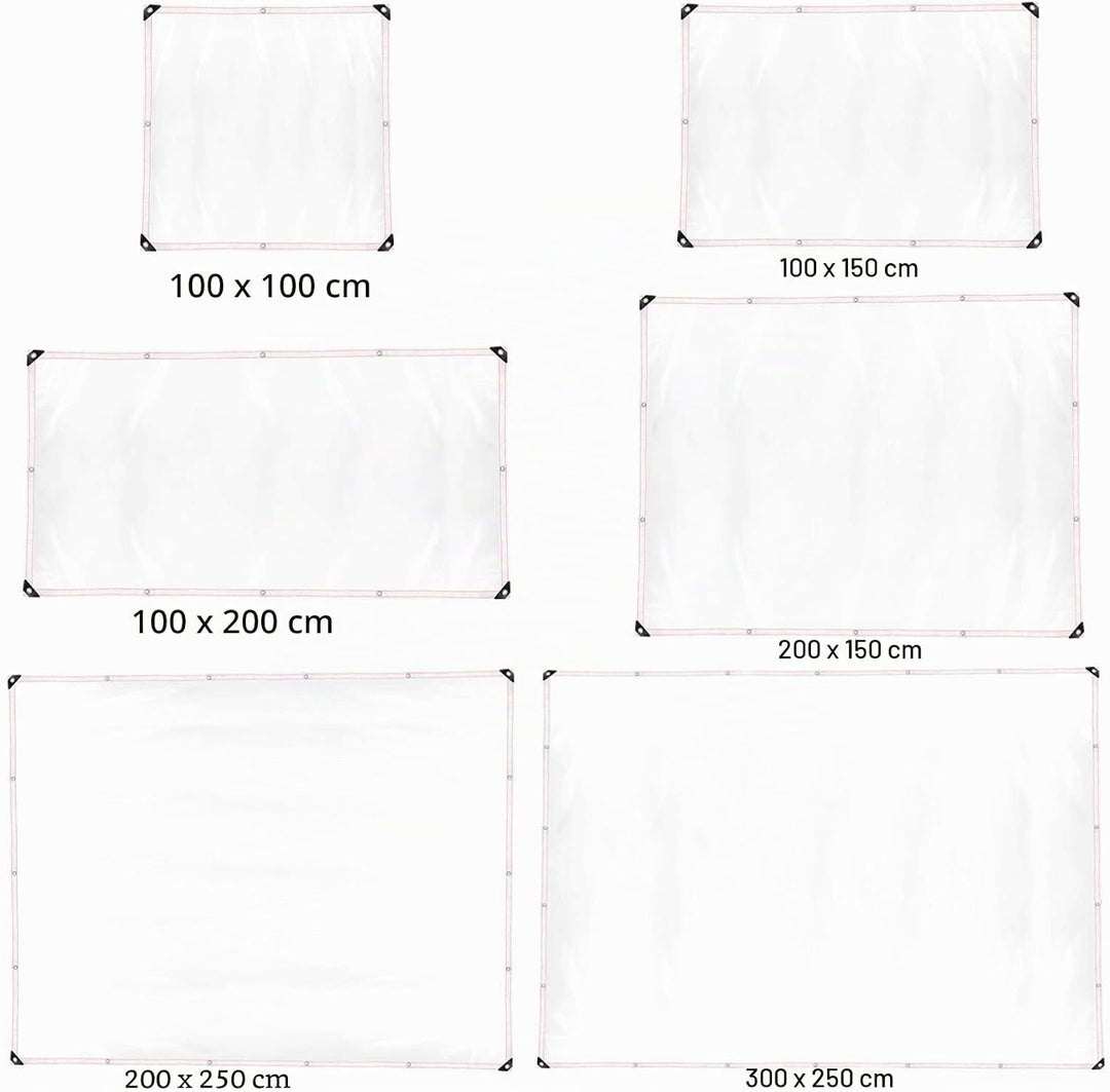 Plcnn 3 x 2,5 m Plane Wasserdicht Transparent, Abdeckplane Wasserdicht, Staubdichte Abdeckplane mit