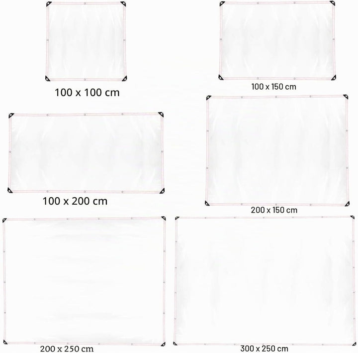 Plcnn 3 x 2,5 m Plane Wasserdicht Transparent, Abdeckplane Wasserdicht, Staubdichte Abdeckplane mit