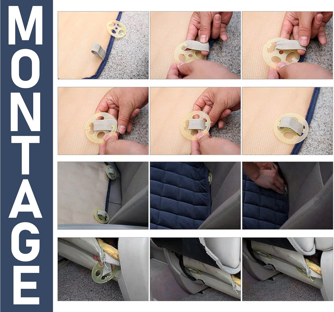 Auto Accessori Lupex - Universal-Autositzbezug 3-teilig, Sitzschutz 2 vorne und 1 hinten, Blau, Komf