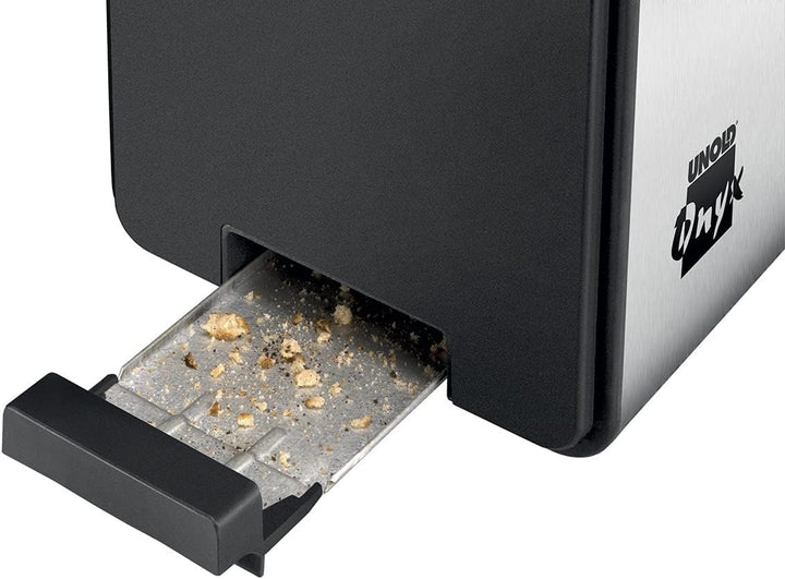 Unold 38915 Doppel-Langschlitztoaster - 4-Scheiben- Toaster, Edelstahl, 4 Funktionen: Auftauen, Aufw