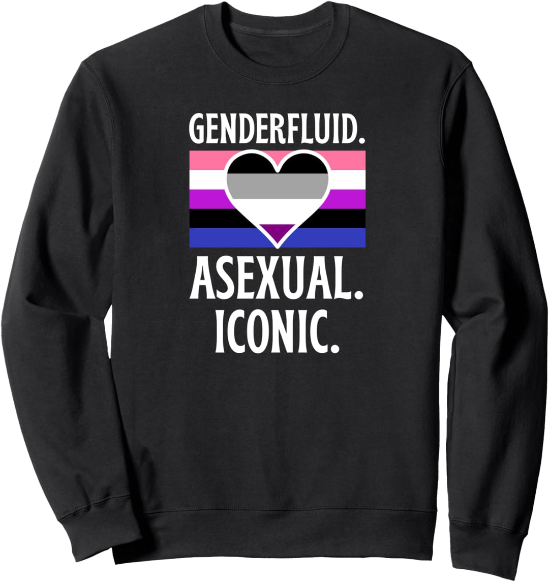 Genderfluid Asexual Iconic Pride Flagge Genderqueer Queer Sweatshirt