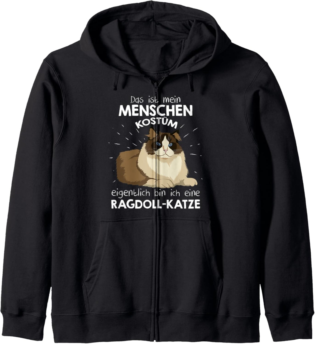 Mein Menschen Kostüm Bin ich eine Ragdoll-Katze, Halloween Kapuzenjacke