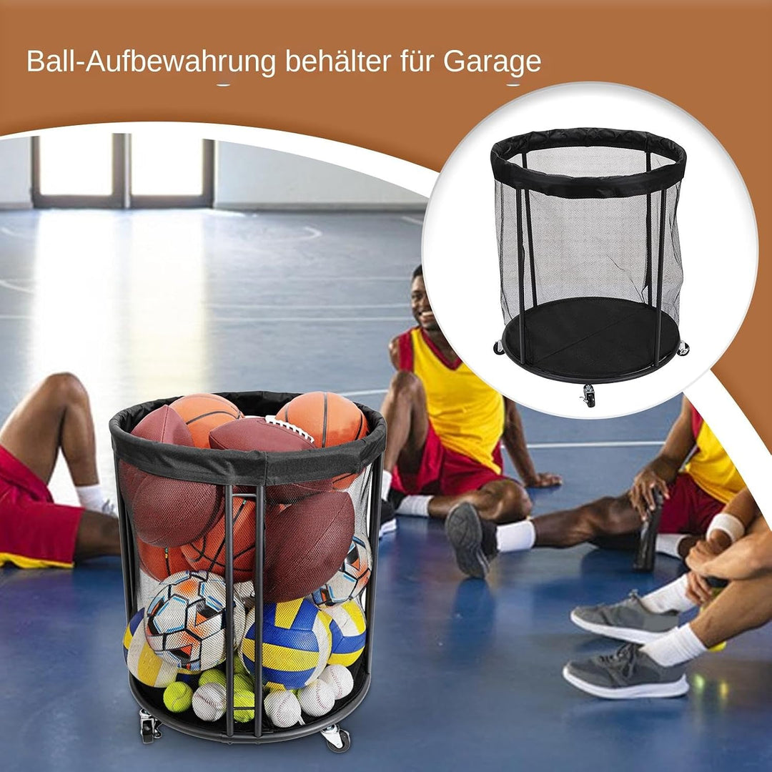 Ballaufbewahrung - Ballkorb,Tragbarer Korb Organizer Box, Trainingszubehör Und Spielsachen, Grosser