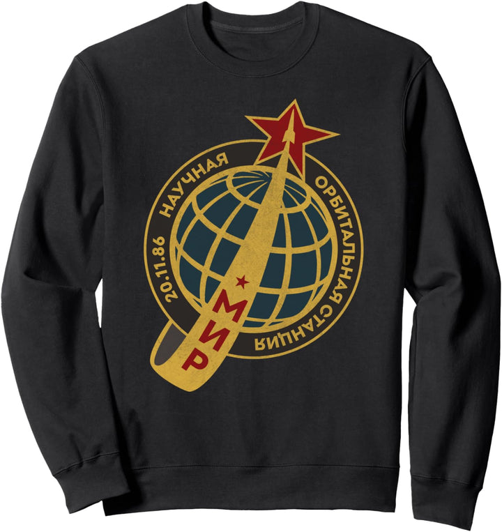 Mir Raumstation Sowjetisch Russisch Raumfahrt Weltraum Sweatshirt