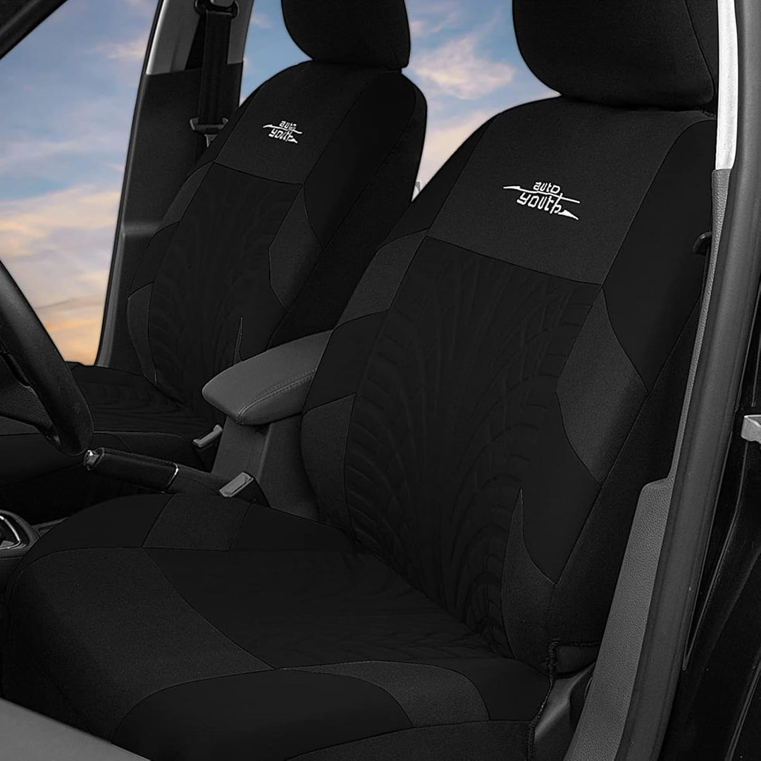 AUTOYOUTH Autositzbezüge Universal Fit Komplettset Autositzschoner Reifenschienen Autositzzubehör, S