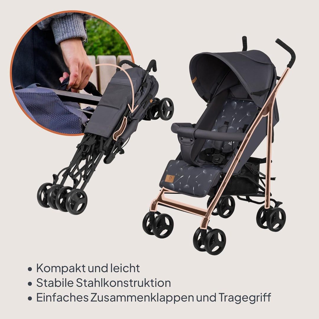 LIONELO Elia Buggy Klein Zusammenklappbar Kinderwagen Bis 15 Kg, Rücken Und Fussstützenverstellung H