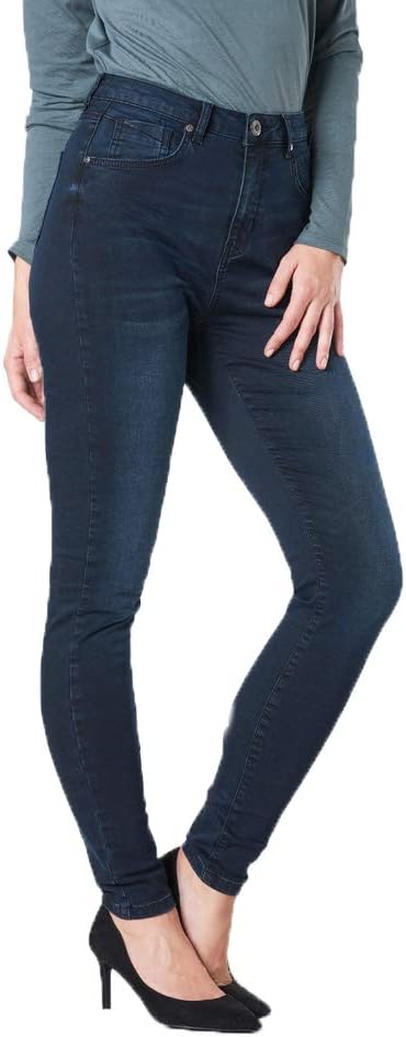 COLAC Damen Jeans Mira Slim Black Used Skinny Fit mit Stretch 203.05.02 34W / 32L Darkblue Used, 34W