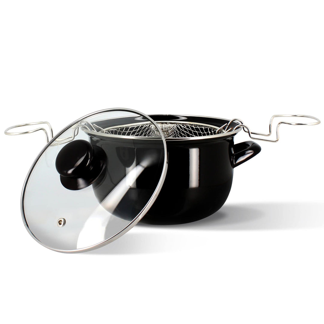 Util‘Home 3645580 Fritteuse, Edelstahl, 26 cm, Schwarz
