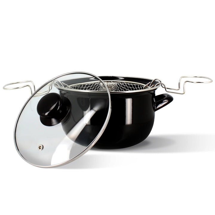 Util‘Home 3645580 Fritteuse, Edelstahl, 26 cm, Schwarz