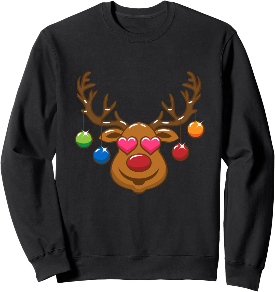 Lustiges Rentier Weihnachtsoutfit Familie Kinder Weihnachts Sweatshirt