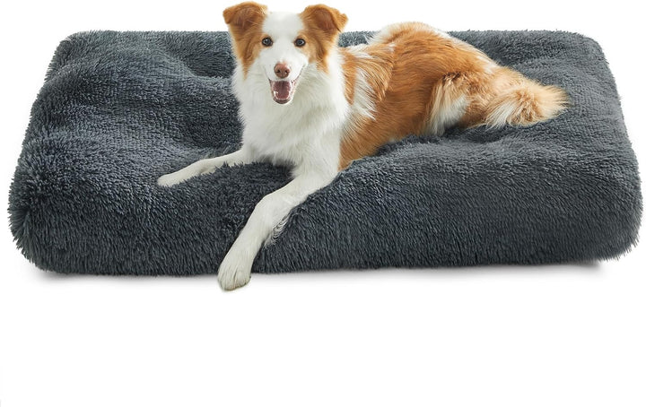 Feandrea Hundebett, Hundekissen, Flauschige Hundematte, Langer Plüsch, 110 x 73 cm, weiche Polsterun
