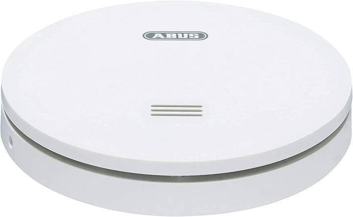 ABUS Flacher Rauchmelder RWM160 - mit 10-Jahres-Batterie - Q-Label und DIN EN 14604 geprüft - Blinke