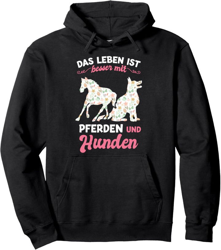 Hunde Pferde Hund Pullover Hoodie