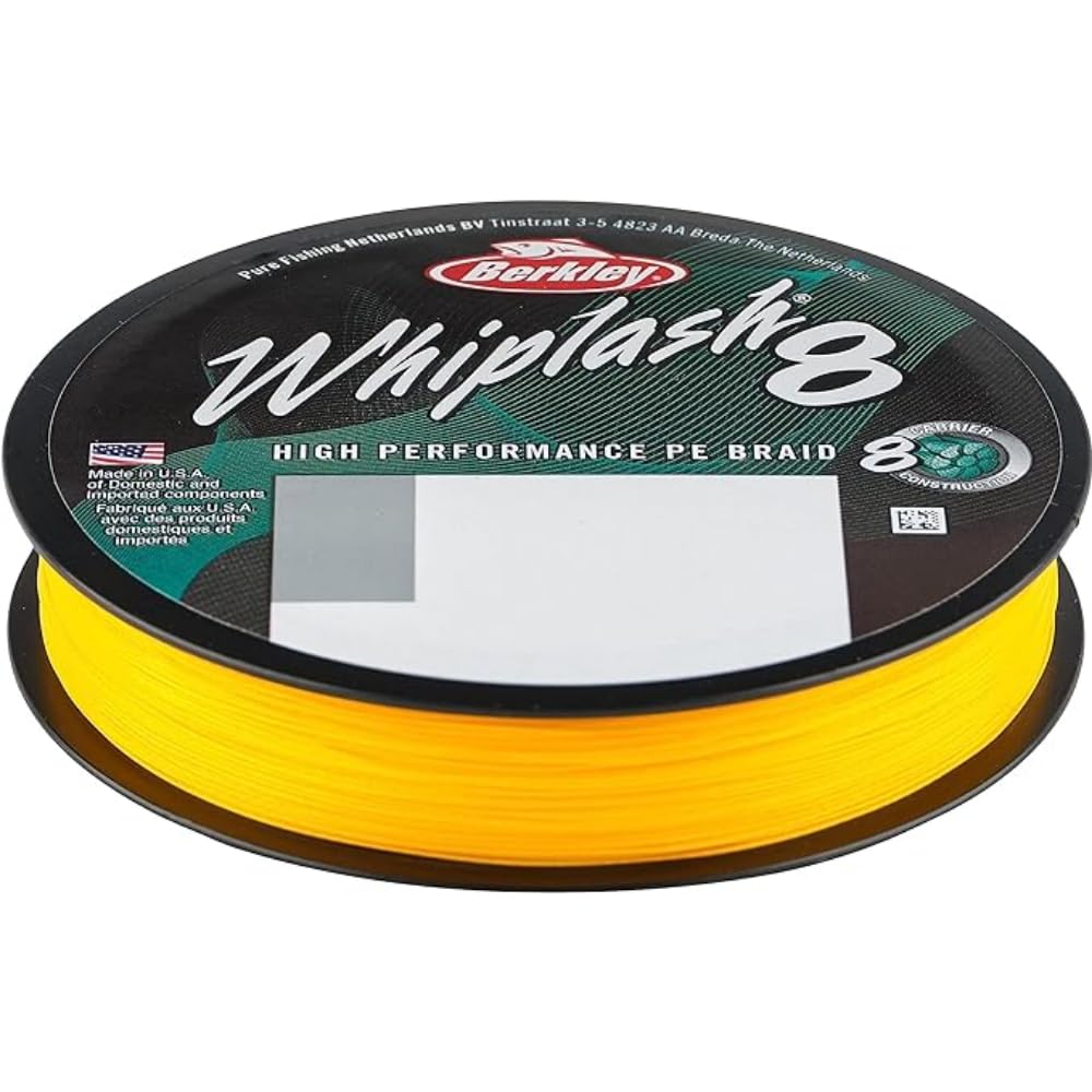 Berkley Whiplash 8 geflochtene Angelschnur – 100 % Dyneema 8-faches Geflecht für Salzwasser- und Süs