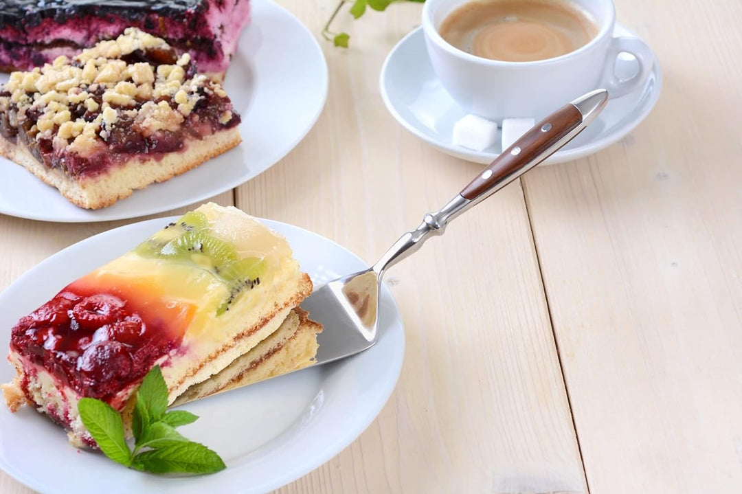 GRÄWE Besteckset, Nürnberg, 36-teilig, 6 Personen, Edelstahl, brauner Griff, rustikal, schwere Quali