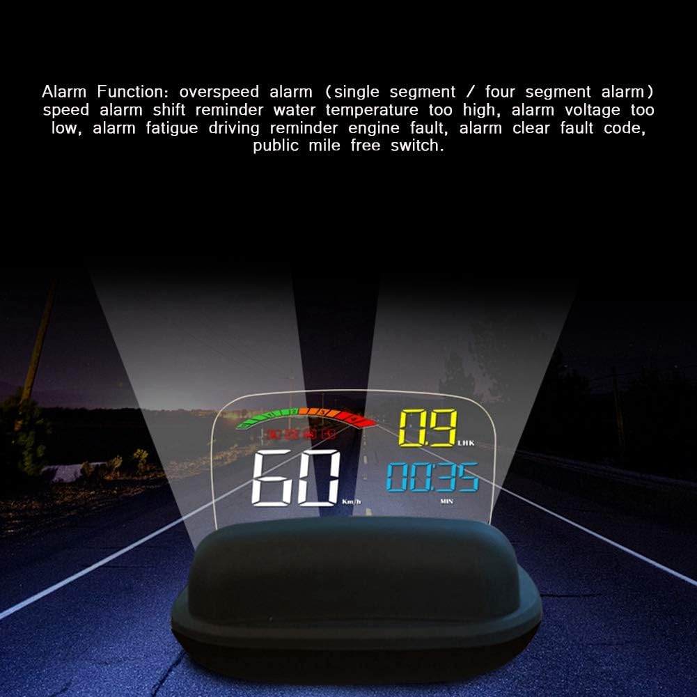 Garsent Head Up Display, Universal Auto HUD Grossbild Auto HUD Head-Up-Display Geschwindigkeitswarnu