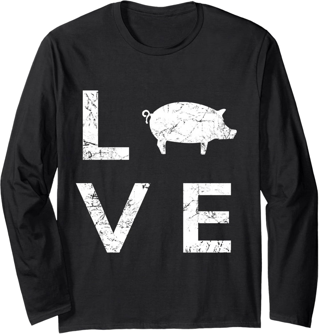 Schweine Landwirt Bauer Landwirtschaft Schweine-Züchter Langarmshirt