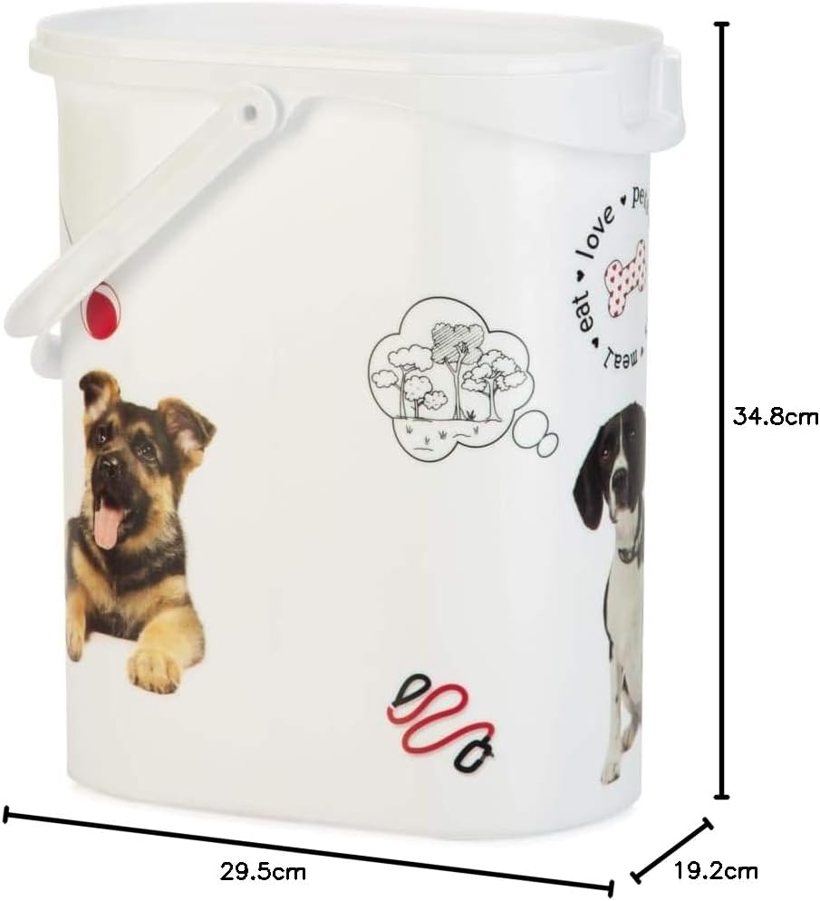 Curver Hundefutterbehälter 10L – Luftdichte kompakte Futterbox für Trockenfutter – Bis zu 4kg Kapazi