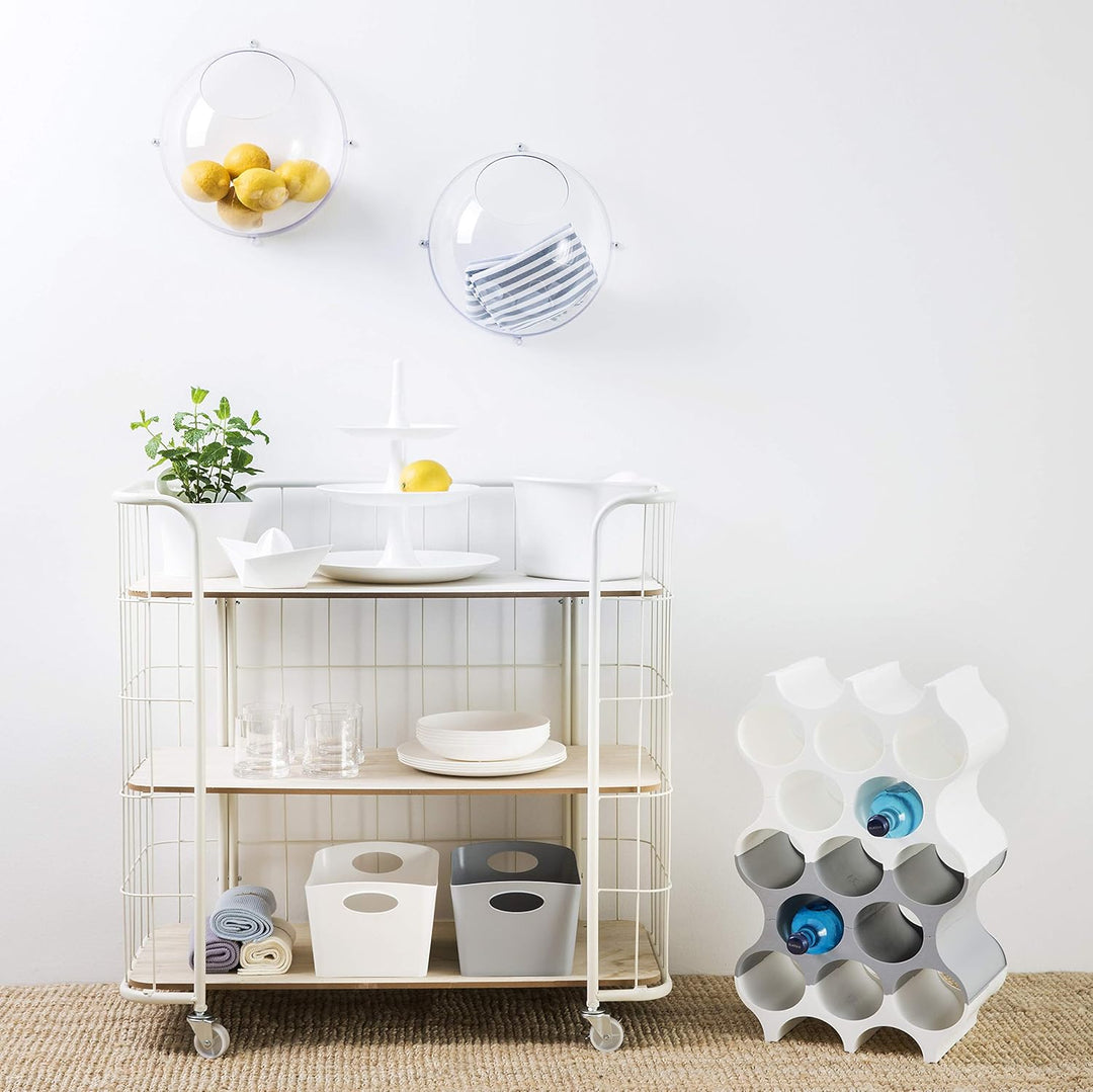 Koziol BIBO ORGANIC Biomülleimer Küche 3L (cotton white), Komposteimer mit Deckel, Bio Mülleimer für