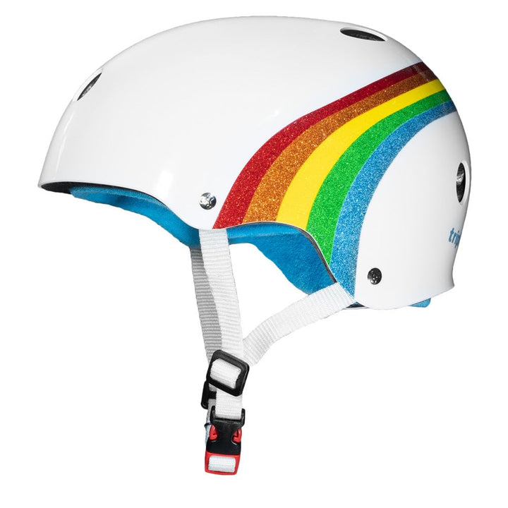 Triple Eight Certified Sweatsaver Helmet Skate-und Skateboard-Helme S/M Rainbow Sparkle White, S/M R