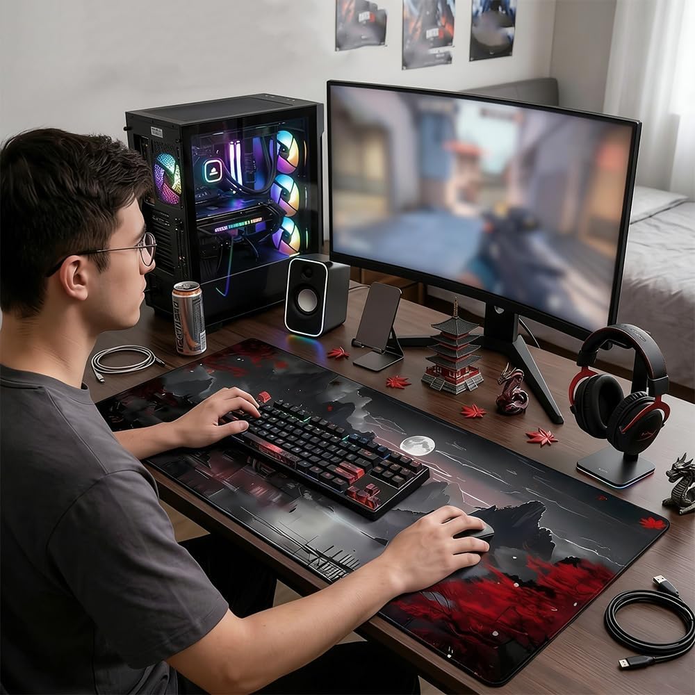Mauspad Schreibtischunterlage Gaming Mousepad XXL 900x400mm Büro Zubehör Mouse Pad Schreibtisch Offi