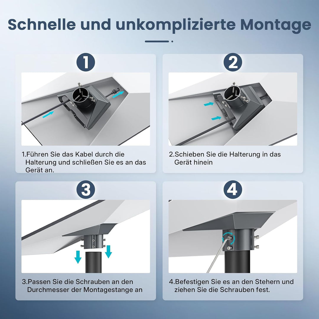 Starlink Stangenhalterung, Premium-Aluminiumlegierung, Starlink Pole Mount Gen 3, Starlink Gen 3 Mou