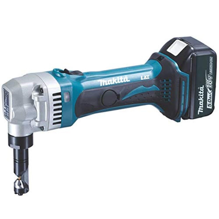 Makita DJN161RTJ Knabber 18 V, 2 Akkus und Ladegerät im Makpac, 350 W, Türkisschwarz, 2 x 5,0 Ah, 1,