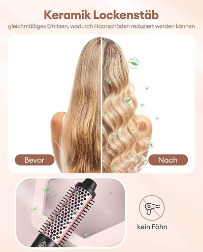 CkeyiN Lockenstab Set 4 in 1 Multifunktions Austauschbare Keramikbeschichtung Curling Iron Lockenwic