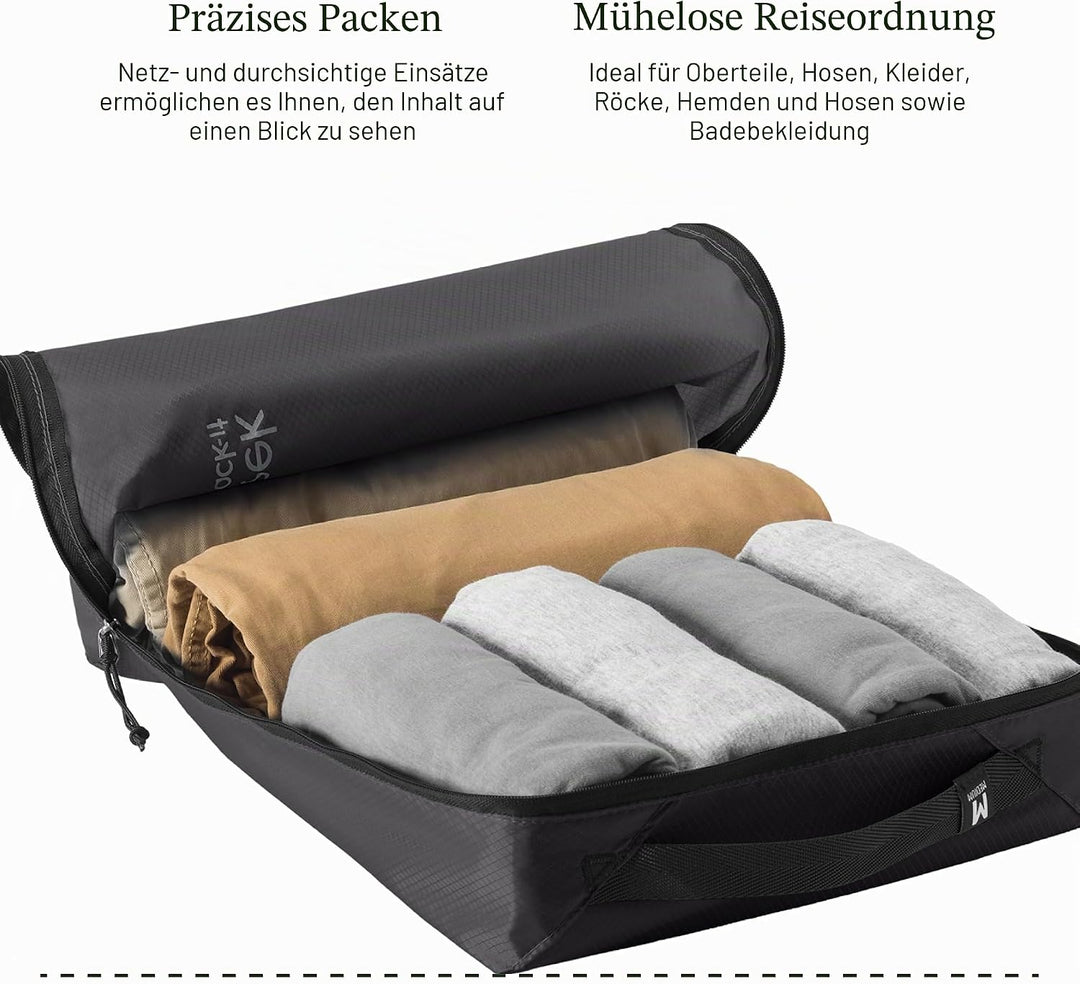 Eagle Creek Pack-It Starter Set I Garment Folder L &amp; 2 Packwürfel S+M I Knitterfrei &amp; Kofferorganisa