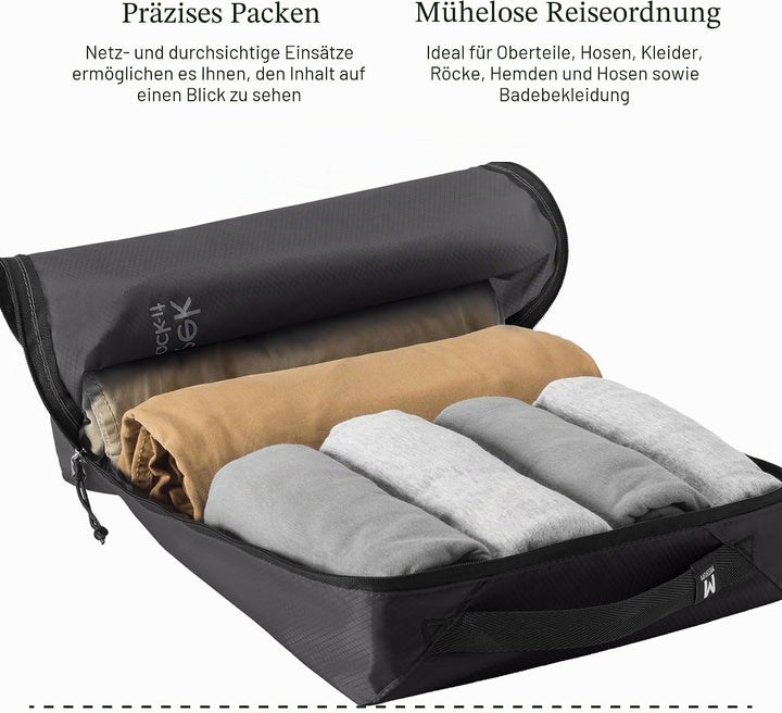 Eagle Creek Pack-It Starter Set I Garment Folder L &amp; 2 Packwürfel S+M I Knitterfrei &amp; Kofferorganisa