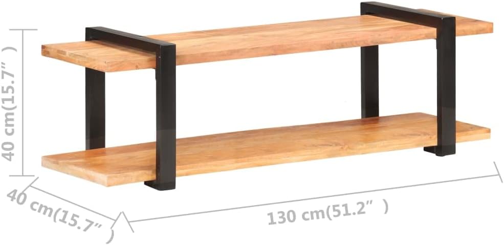 vidaXL Akazienholz Massiv TV Schrank Lowboard TV Möbel Tisch Board Sideboard Fernsehtisch Fernsehsch