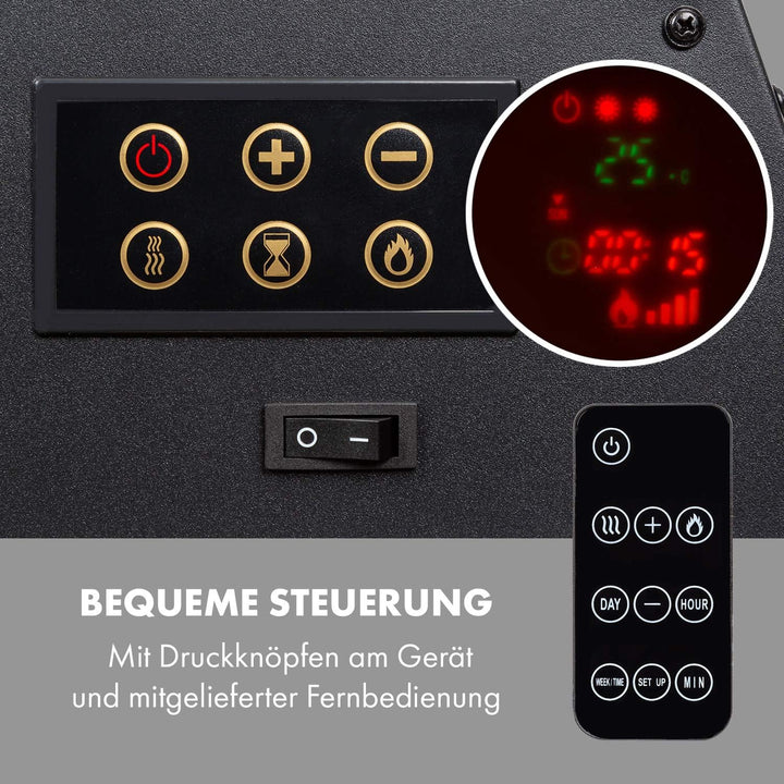 Klarstein Elektrokamin, Elektro Heizungen für Wohnzimmer & Innenräume, Elektrischer Kamin mit LED Fl