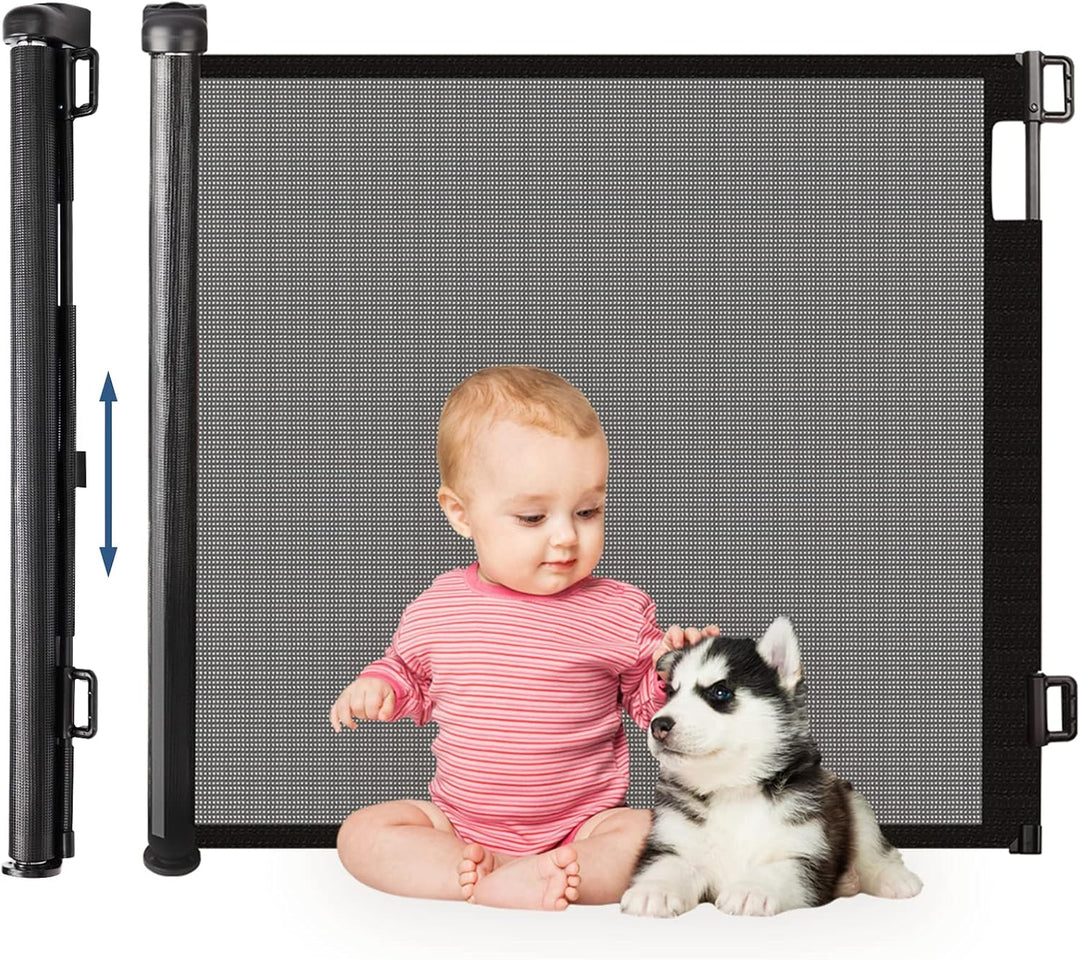 HollyHOME Treppenschutzgitter Ausziehbar 0-180cm, Extra Breit Babygitter, Einhandbedienung, Türschut