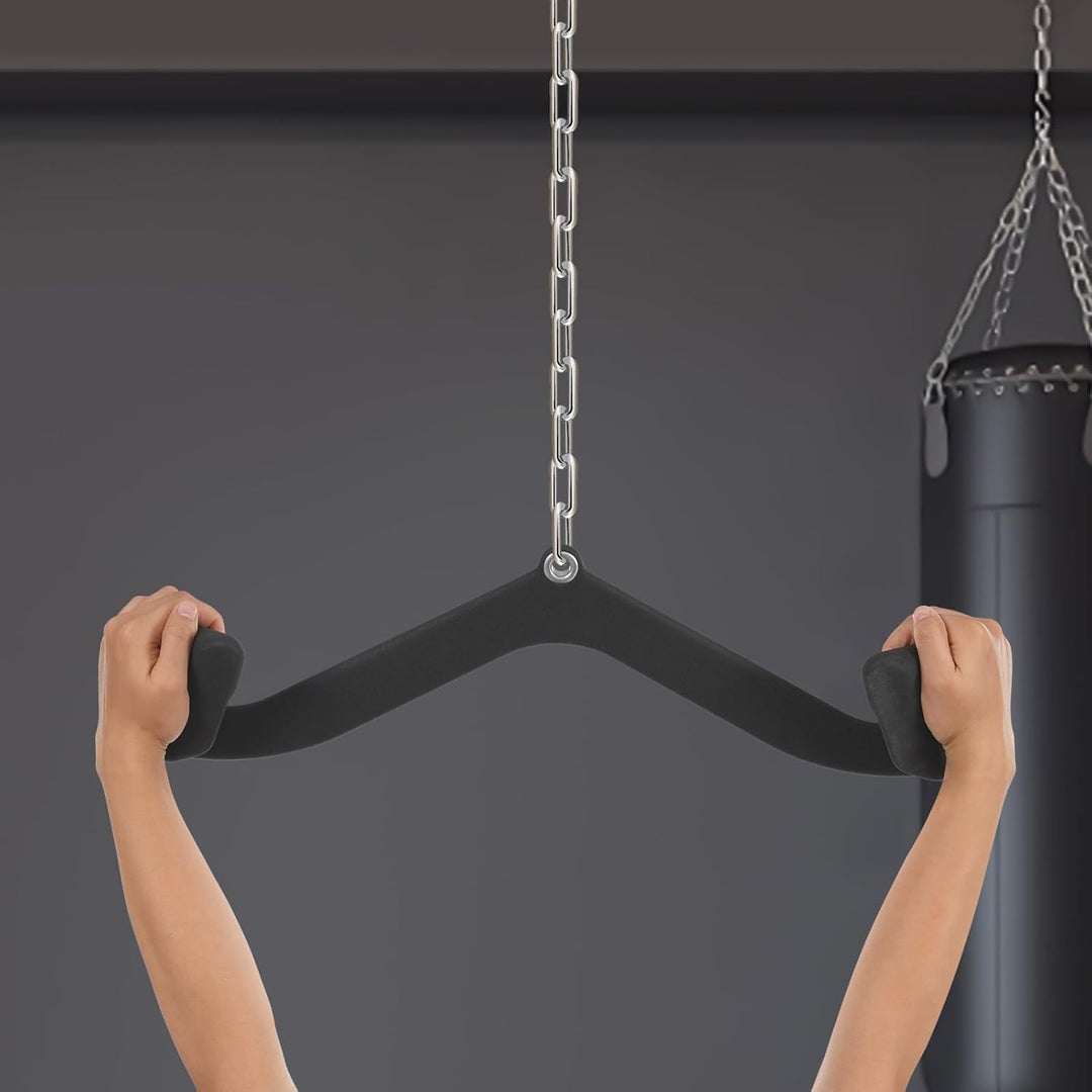 7 stück Pull Down Bar, V-bar Pulley Cable Machine Attachments Ergonomischer Griff Für Bizeps Trizeps