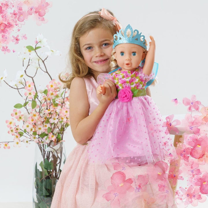 Heless 2440 - Puppenkleidung im Design Prinzessin Lillifee, Kleid inkl. Glitzerkrone und Augenmaske