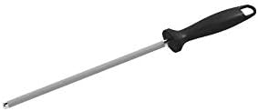 ZWILLING Wetzstahl, Verchromt, Länge: 23 cm, Kunststoffgriff mit Aufhängöse, Schwarz [Made in German