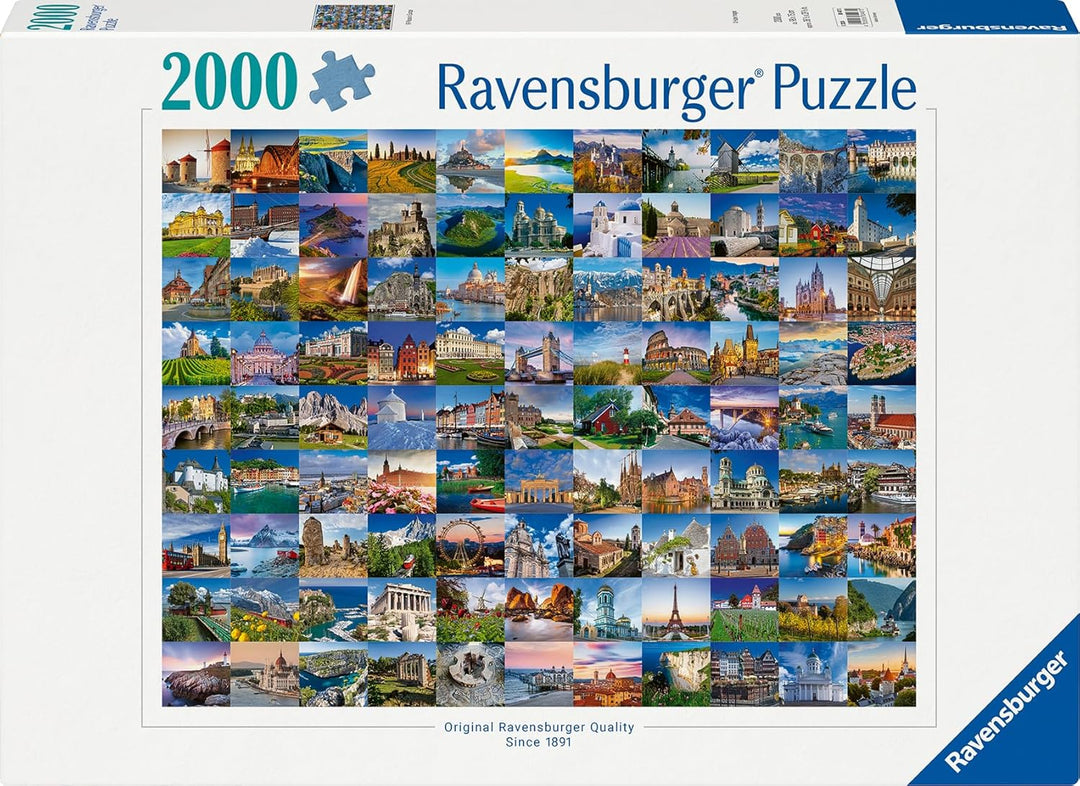 Ravensburger Puzzle 80487 - 99 Places in Europe - 2000 Teile Puzzle für Erwachsene und Kinder ab 14