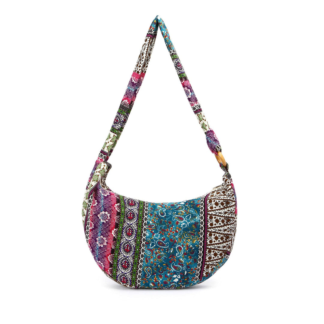 PORRASSO Hippie Umhängetasche Damen Schulterbeutel Leicht Schultertasche Tote für Reise Strandschule