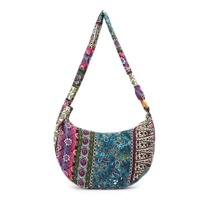 PORRASSO Hippie Umhängetasche Damen Schulterbeutel Leicht Schultertasche Tote für Reise Strandschule