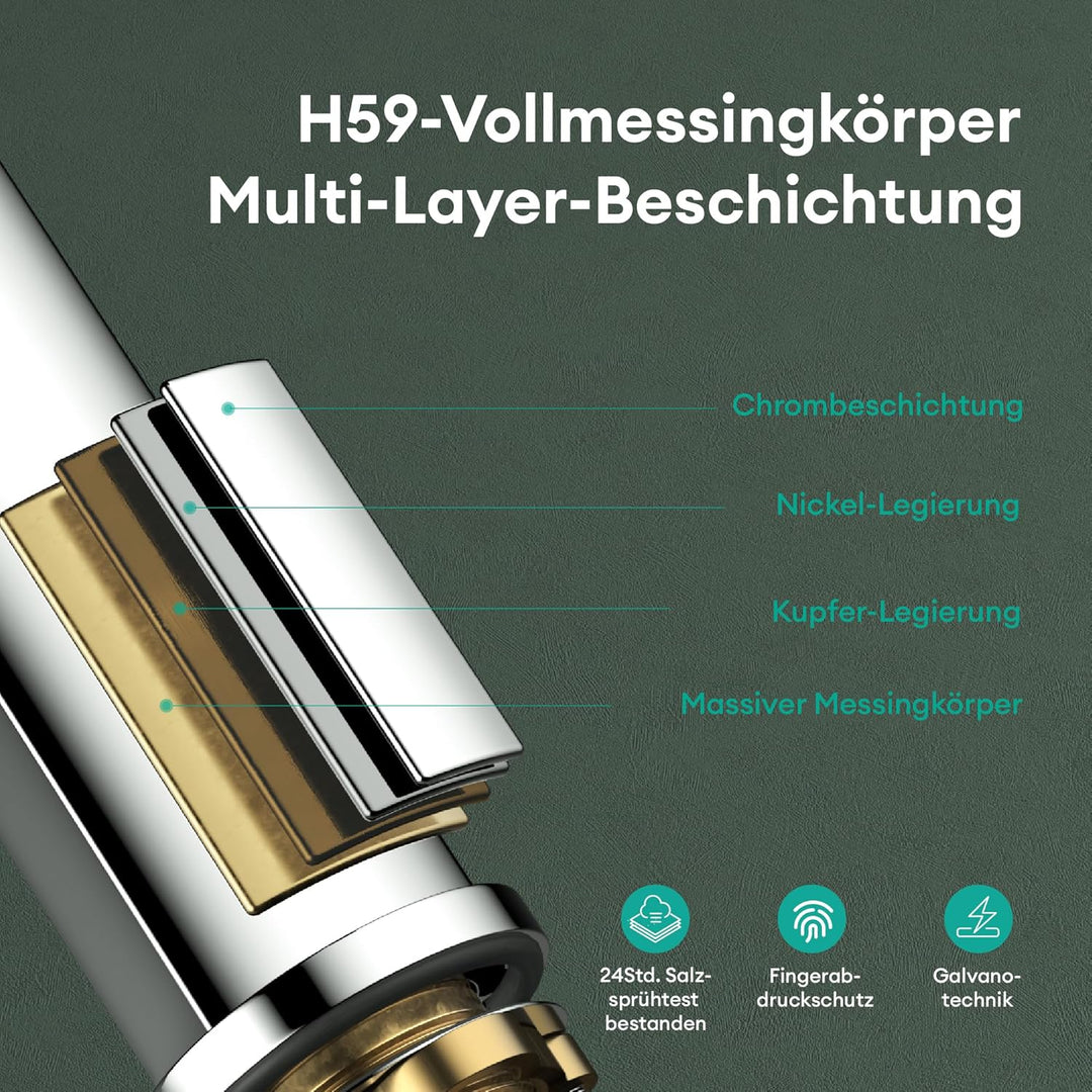 Mai & Mai Wasserhahn Bad Waschtischarmatur Einhebelmischer Mischbatterie Bad Armatur Badezimmer aus