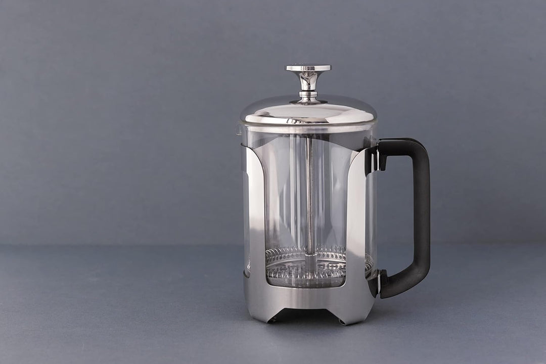 La Cafetière Roma Kaffeebereiter aus Edelstahl, 4 Tassen, silberfarben, in Geschenkverpackung, Silbe