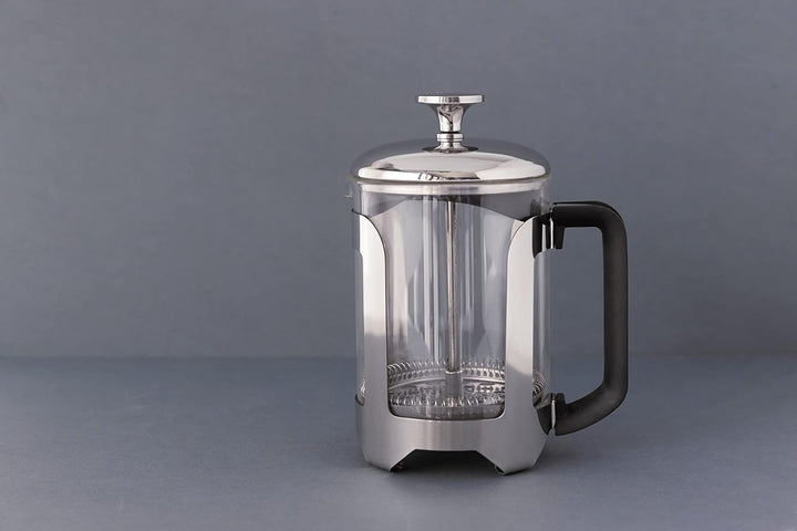 La Cafetière Roma Kaffeebereiter aus Edelstahl, 4 Tassen, silberfarben, in Geschenkverpackung, Silbe