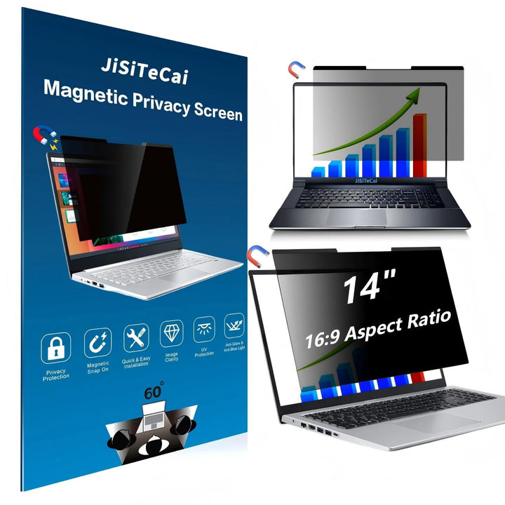 Magnetische Datenschutzfolie (14 Zoll), geeignet für Laptops mit abnehmbarem 16:9-Blendschutzfilter,