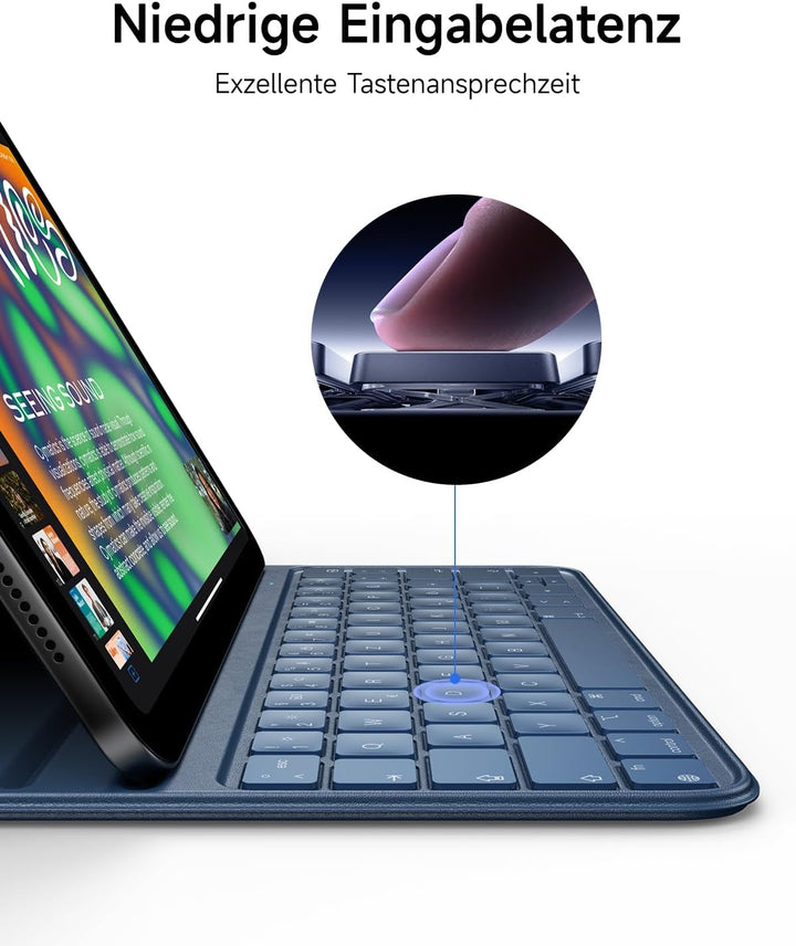 HOU ipad 10 Generation Hülle mit Tastatur (10,9 Zoll 2022),einstellbarem Winkel Tastatur ipad 10. Ge