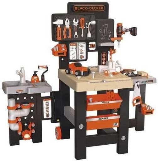 SMOBY Black+Decker Mega Werkbank Center | 7600360726 100 ZUBEHÖR, 100 ZUBEHÖR