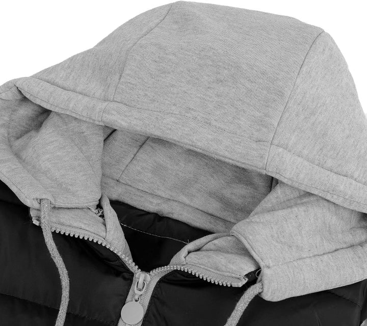 YYNUDA Damen Weste Steppweste mit Kapuze Leicht Daunenweste Warm Gesteppt Übergangsweste Winterweste